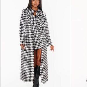 NEW Show Me Your Mumu Shasta Sweater Jacket Houndstooth Coat medium